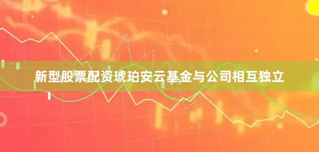 新型股票配资琥珀安云基金与公司相互独立